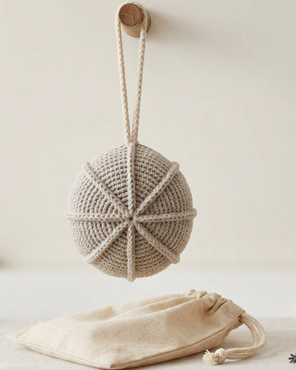 Mjvbf Crochet Hemp Cotton Hollow Wash Ball Warm Gray - Lifestyle view