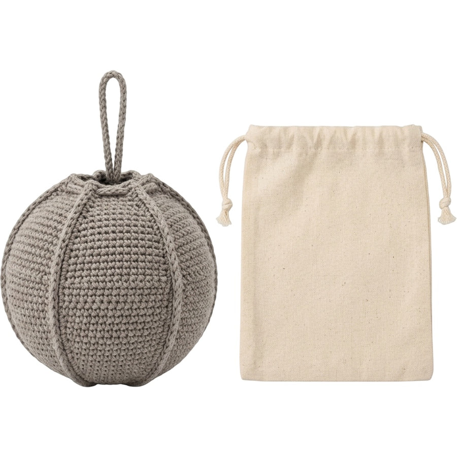 Mjvbf Crochet Hemp Cotton Hollow Wash Ball Warm Gray