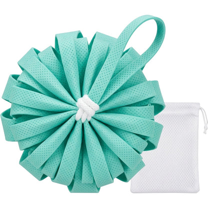 Mjvbf Perforated EVA Ribbon Bath Ball Seafoam - Product view