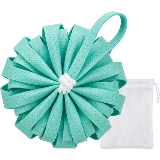 Mjvbf Perforated EVA Ribbon Bath Ball Seafoam - Product view
